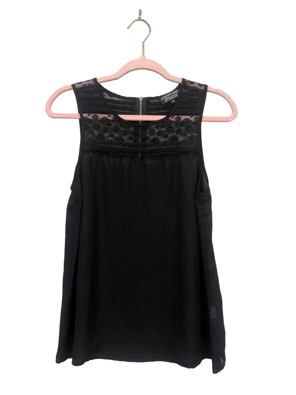 Papermoon for Stitchfix Black Lace Loose Fitting Summer Top